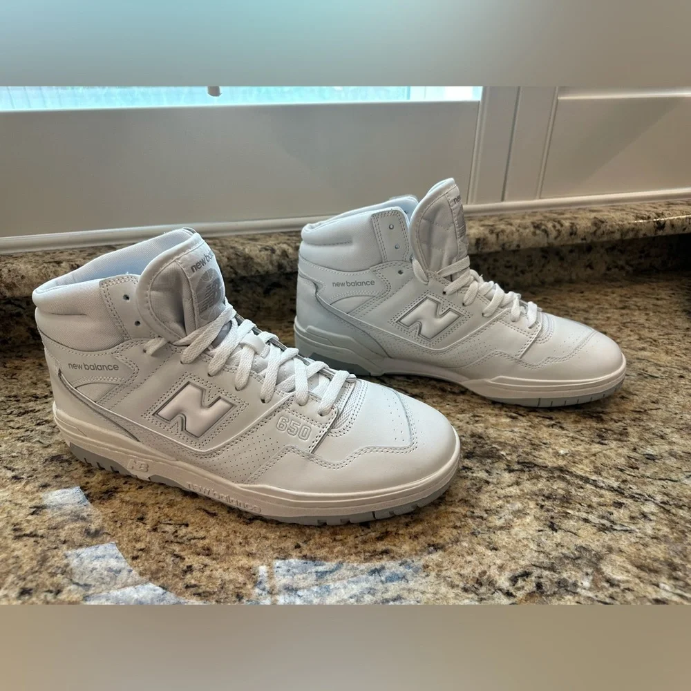 NWOT New Balance 650R High Top Sneakers | White | Men’s Size 12